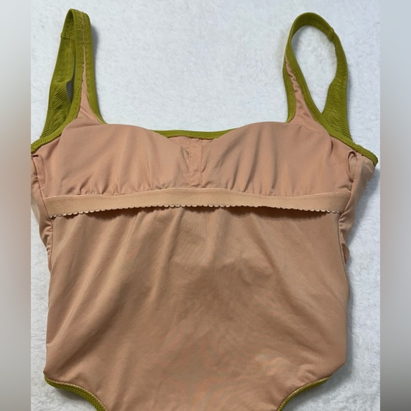 J. Crew Long Torso Ribbed Squareneck Green One Piece Swimsuit Sleek Design - Picture 13 of 14